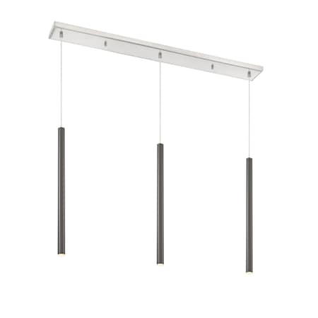 Z-Lite Forest 3 Light Island/Billiard, Brushed Nickel & Pearl Black 917MP24-PBL-LED-3LBN